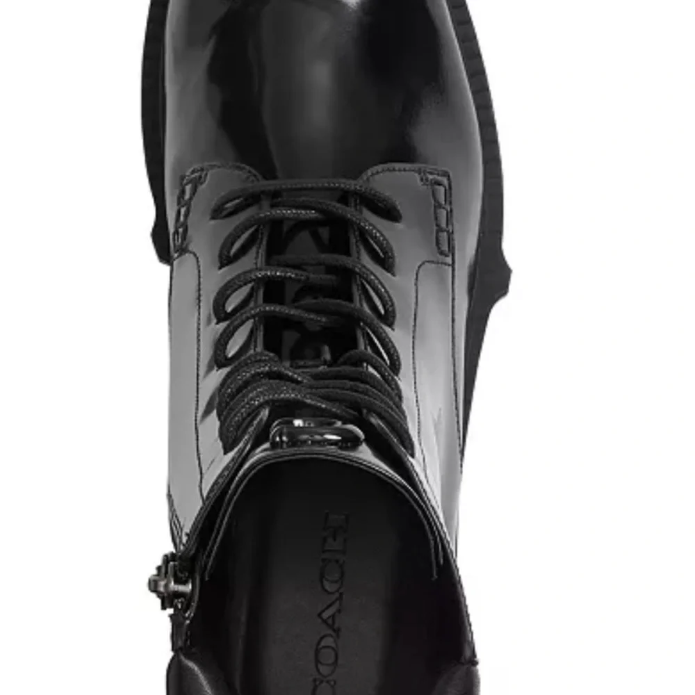 New COACH Women's Leighton Leather Booties 8.5